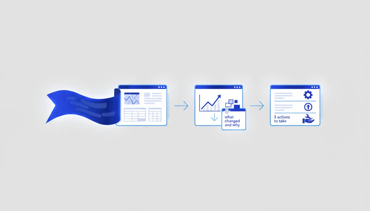 Dashboard readout: insights and actions