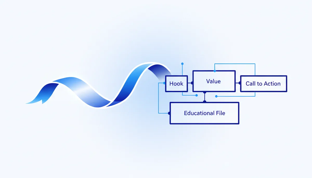 Reels script: hook→CTA + a training file